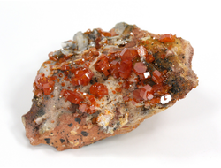 Ванадинит, кристаллы на породе, Марокко (55*37*25 мм, 46 г) №35886