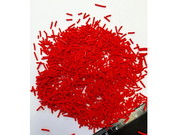 0116 Конд.посыпки сах.дек.матов. "Вермишель", Красная, 1,2мм