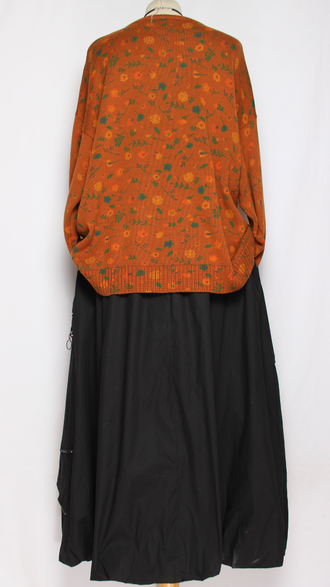 Джемпер  "ЦВЕТНОЙ ПРОВАНС" с разрезами терракотовый