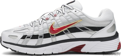 Nike P-6000 Metallic Silver Red/Серый Мужские (41-45)