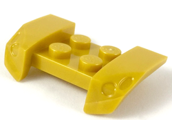 Vehicle, Mudguard 2 x 4 with Headlights Overhang, Pearl Gold (44674 / 6249698)