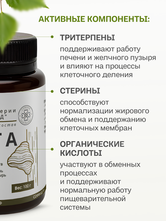 Экстракт чаги для внутреннего применения 100 гр.