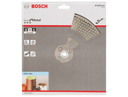 Bosch Алмазный отрезной+шлифовальный диск по металлу Best For Metal 230  X 2.2 X 4.2 mm  M 14