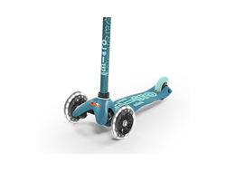 Самокат Mini Micro Deluxe Аква со светящимися колёсами