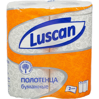Полотенца бумажные LUSCAN 17м 2 слоя, с тиснением, 2рул/уп