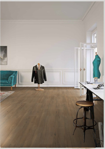 Ламинат Wineo Дуб Дикий Темно-Коричневый LA187MV4 в интерьере