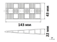 Клин монтажный 143x43x22 мм
