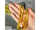 Янтарь прозрачный жёлтый (в том числе с включениями) фри-форм  средняя олива 10-14х8-11 мм, цена за нить 19 см