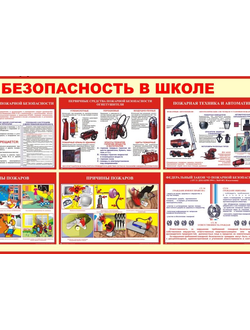 Стенд "Пожарная безопасность в школе"