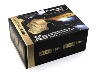 Билед модули Aozoom X5 2025 (прямоугольные) 3.0 дюйма, 2 чипа, 5500K, 12V, 58W/66W крепление 3R (комплект, 2шт)