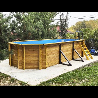 Деревянный морозоустойчивый бассейн "Ангара" 600 х 250 х 145 см Кристалл