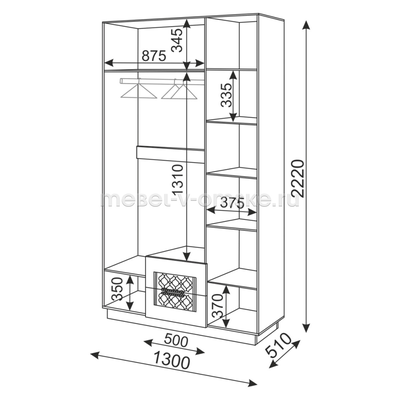 Шкаф 3-дв. Тиффани-3 М29