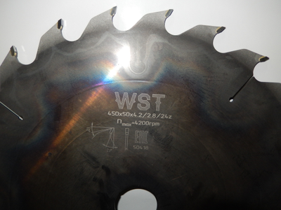 Пилы дисковые  450*50*24z WST с твердосплавными напайками
