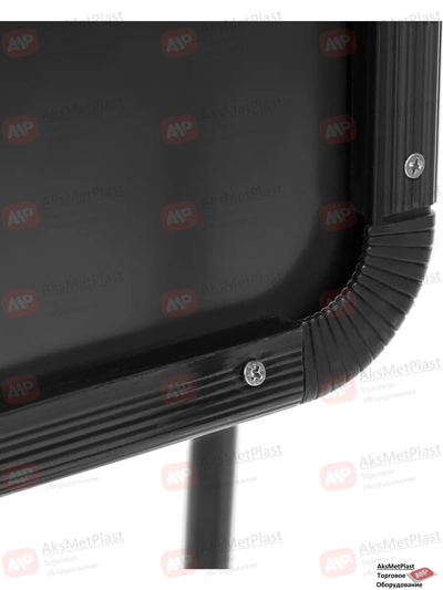 A450B Зеркало напольное в полный рост, ширина 450мм, цвет: черный, на колесах, регулируемый наклон