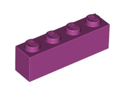 Brick 1 x 4, Magenta (3010 / 4206364 / 6014496 / 6056373)