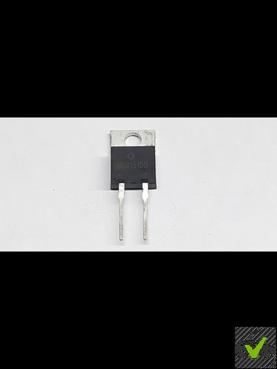 Выпрямитель Шоттки, 100 В, 15 А, Двойной Общий Катод, TO-220AB, 3 вывод(-ов), 920 мВ