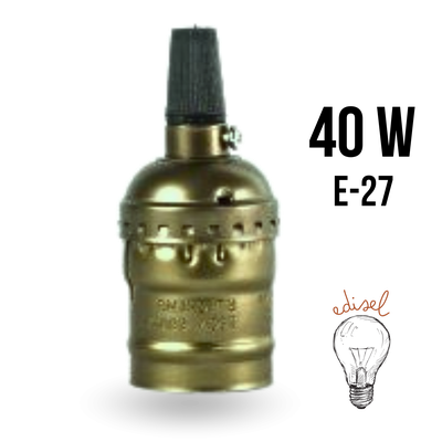 патрон в ретро стиле алюминий цвет бронза с выключателем