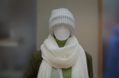 Итальянский белый женский шарф палантин зимний визио