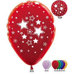 Воздушный шар "Звезды" металик 5-сторонний 30 см. (Колумбия)