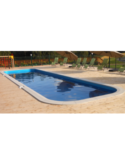 Композитный бассейн 12,9 х 3,7 х 1,2-1,68 "Олимпик" Franmer