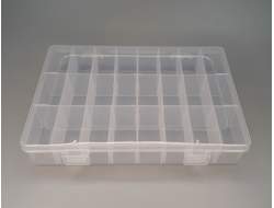 Коробка 24 ячейки для камней, пластик (19,5*14*3,5 см, 115 г) №25783