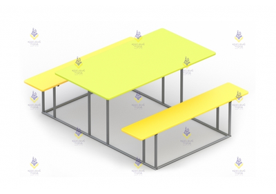 1511 Стол со скамьями «Пикник»