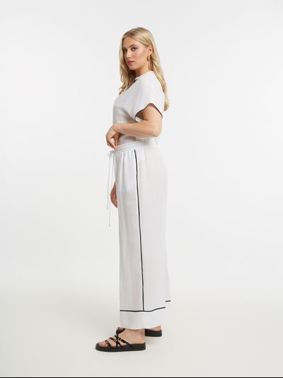 Брюки-палаццо женские с лампасом