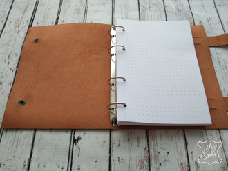 блокнот на кольцах, блокнот с кольцевым механизмом, блокнот с гравировкой, кожаный блокнот, блокнот