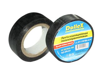 Лента изоляционная ПВХ (PVC)&quot;DOLLEX&quot; черная 19 мм х 9,1 м