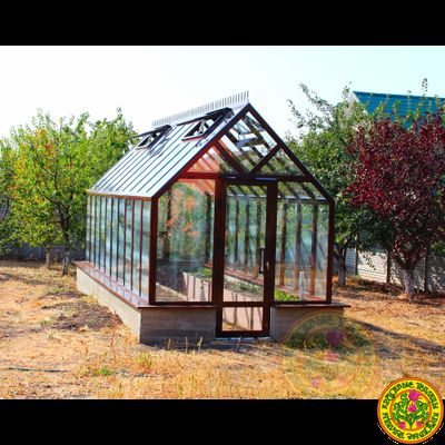 Базовая комплектация теплица из стекла и алюминия ТИТАН размером 6000 х 2500 мм