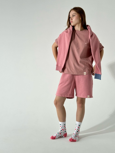 ШОРТЫ УНИСЕКС "ПРИЯТНО" РОЗОВЫЕ