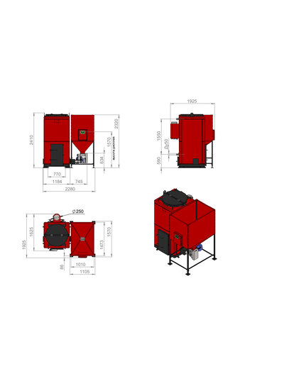 Пеллетный котёл Roteks 200 кВт