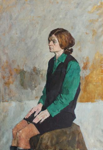 "Портрет женщины" холст масло 1970 год