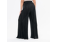 Расклешенные женские брюки-юбка из струящейся, плиссированной ткани арт. 12930807 (цвет черный) Размеры 48-84
