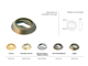 Накладки на ключевой цилиндр Морелли MH-KH SG/GP Цвет - Матовое золото/золото