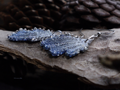 Серьги с крылышками "Фея Хрустальной Метели", праздничная коллекция