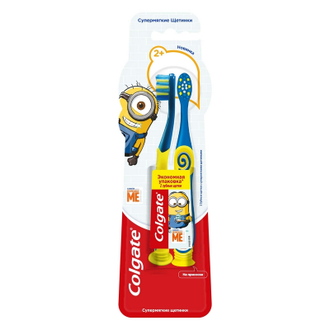 Зубная щетка COLGATE Миньоны 2+ детская 2шт,мягкая