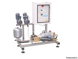 Установка 42 л/мин 150 бар  85 С с подачей моющих средств с пультом управления