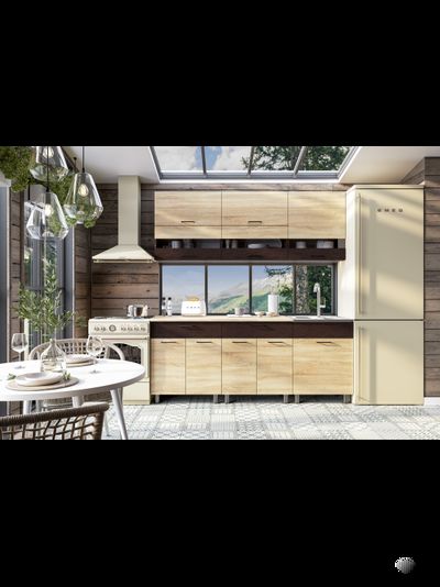 Мари 2,0 м кухонный гарнитур Сонома/Венге