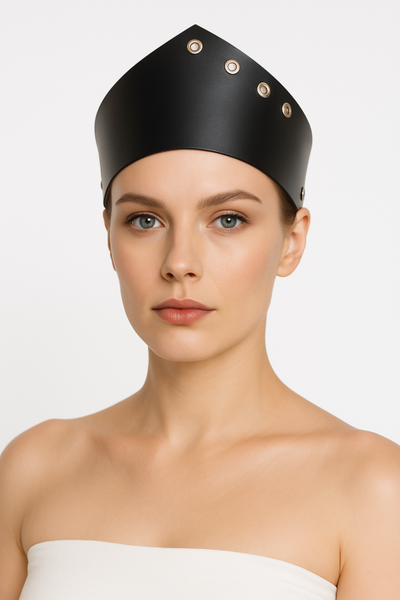 58026 Кокошник-ободок кожаный Веста