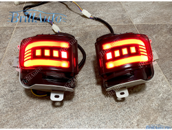 Противотуманки Toyota Land Cruiser 200 бегающие LED черные