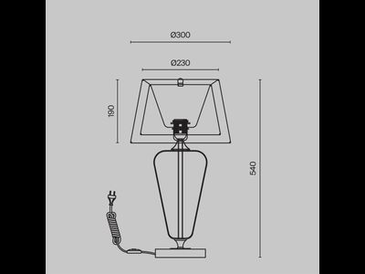 Настольный светильник Verre, Z005TL-01CH