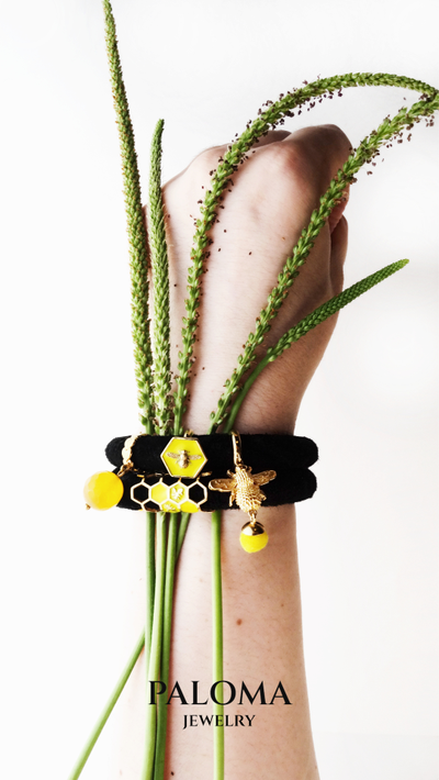 Браслет замшевый МОХНАТЫЙ ШМЕЛЬ Collection