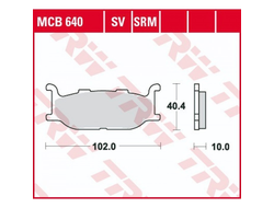 Тормозные колодки передние TRW MCB640SV для Yamaha (Sinter Street SV)