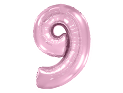 Фольгированная цифра - Розовая матовая