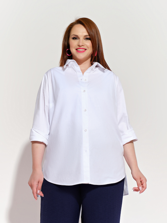Базовая женская рубашка ДР 0199-2 белый