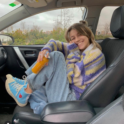 Кеды для девушек голубого цвета Converse Comme des Garcons Blue 168300C