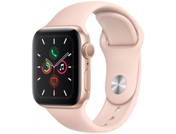 Apple Watch Series 5 44mm Aluminium Case with Sport Band (Розовое Золото)