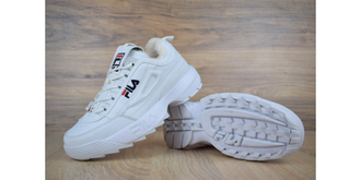Кроссовки FILA DISRUPTOR 2 Белые Зимние в мехом мужские (41-45)