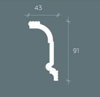 Карниз 6.50.247 - 91*43*2000мм